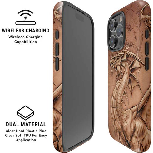 Dragon Parchment by Tom Wood iPhone 16 Pro Magsafe Impact Case